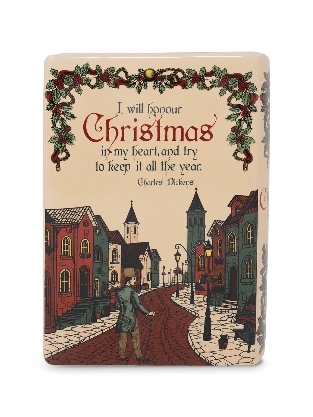 Steel Mill A Christmas Carol Book Vase Charles Dickens Ceramic NIB Decor